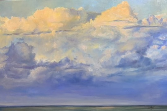 Icecream Castles in the Sky — original oil painting on canvas by Carol D'Arcy. 91×61cm. Available for purchase. © Carol D'Arcy.